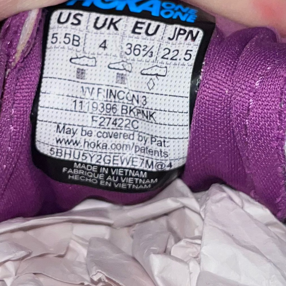 Hoka Women's Purple and Hot Pink Athletic Running Shoes - Picture 11 of 11